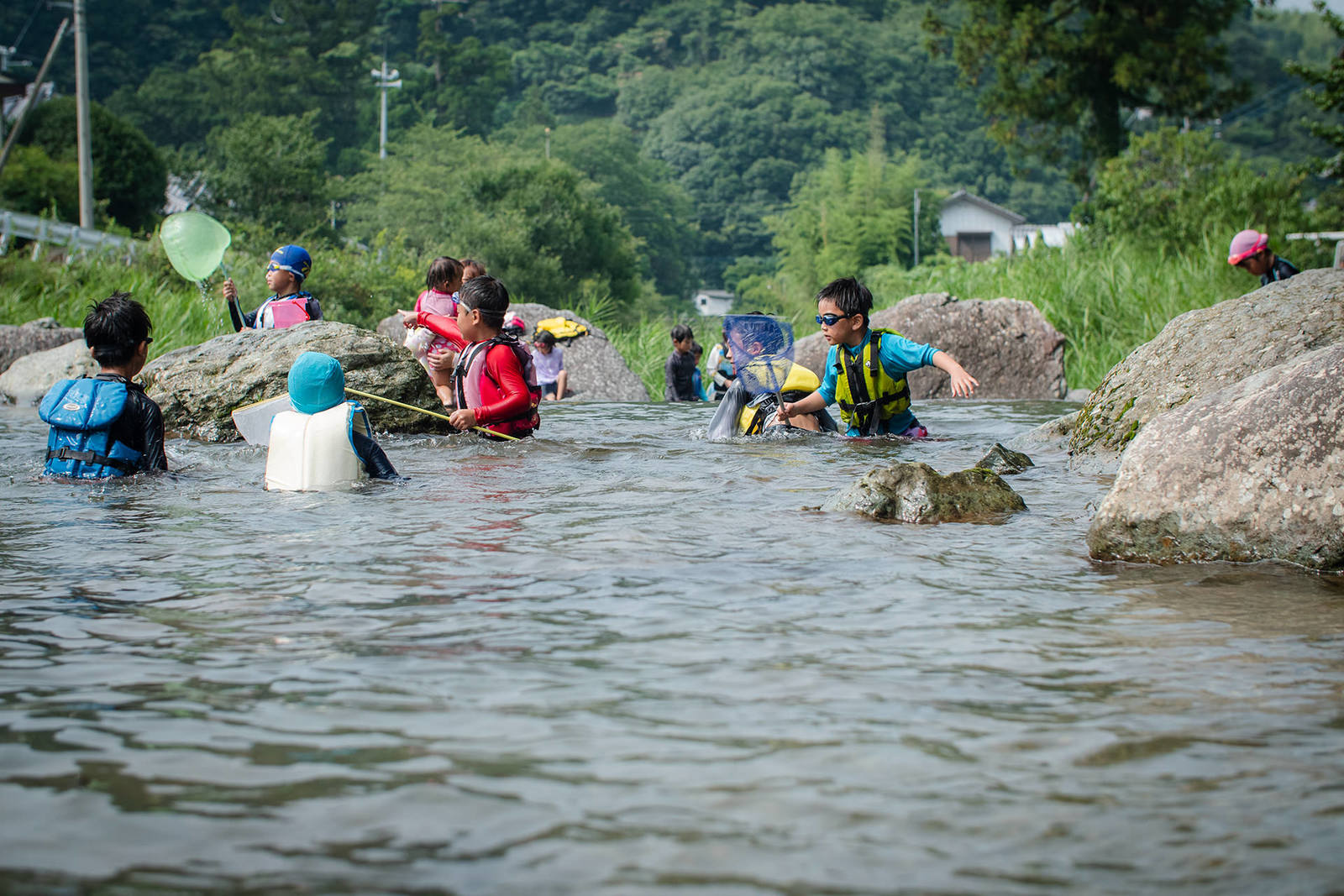 嵯峨川遊泳上