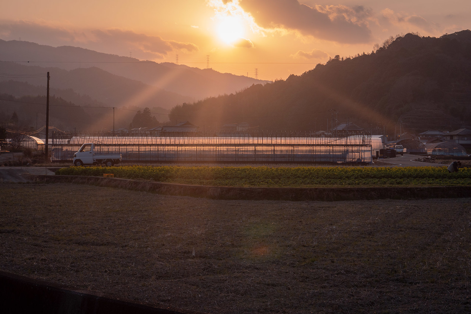 早春の夕暮れ