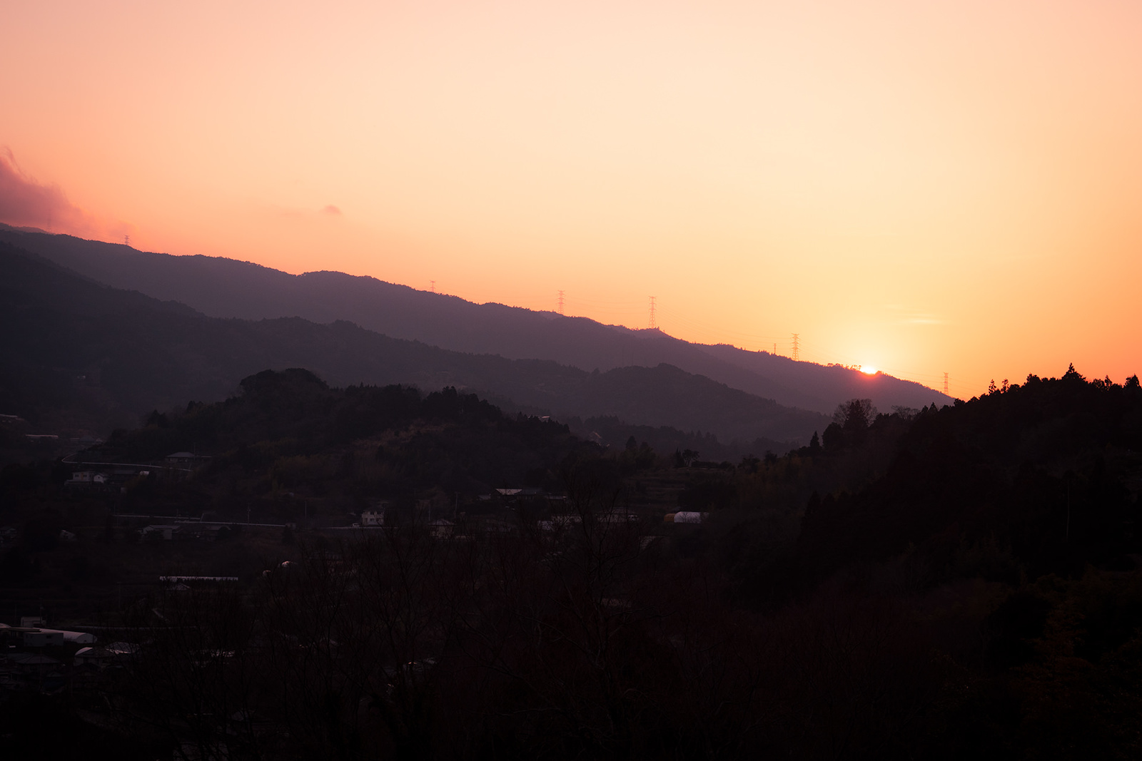 滝ノ宮からの夕暮れ