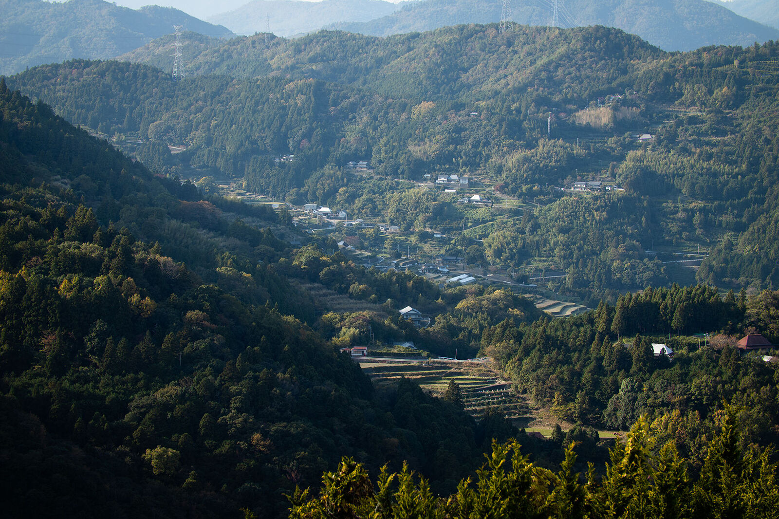 秋晴れの府能地区