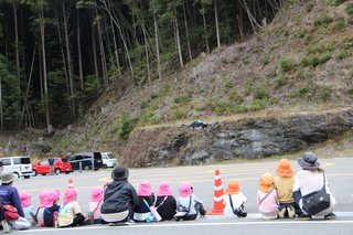 嵯峨老人憩の家からのドローン配送