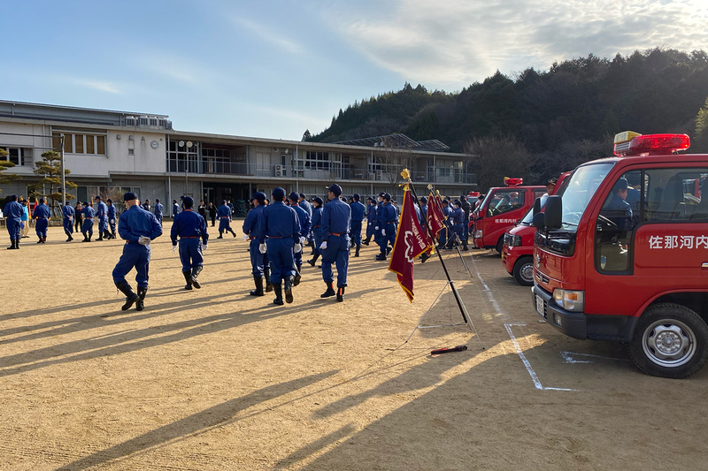 佐那河内消防団 出初式