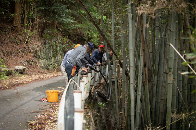 sanagochi_waterpipe_maintenance 佐那河内村水源パイプ修理